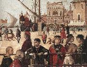 CARPACCIO, Vittore Arrival of the English Ambassadors (detail) fg china oil painting reproduction